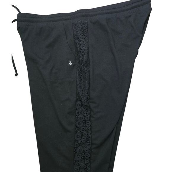 Torrid Athletic Lace Side Overlay Black Women's Sweatpants 4 - 4X - Picture 3 of 6